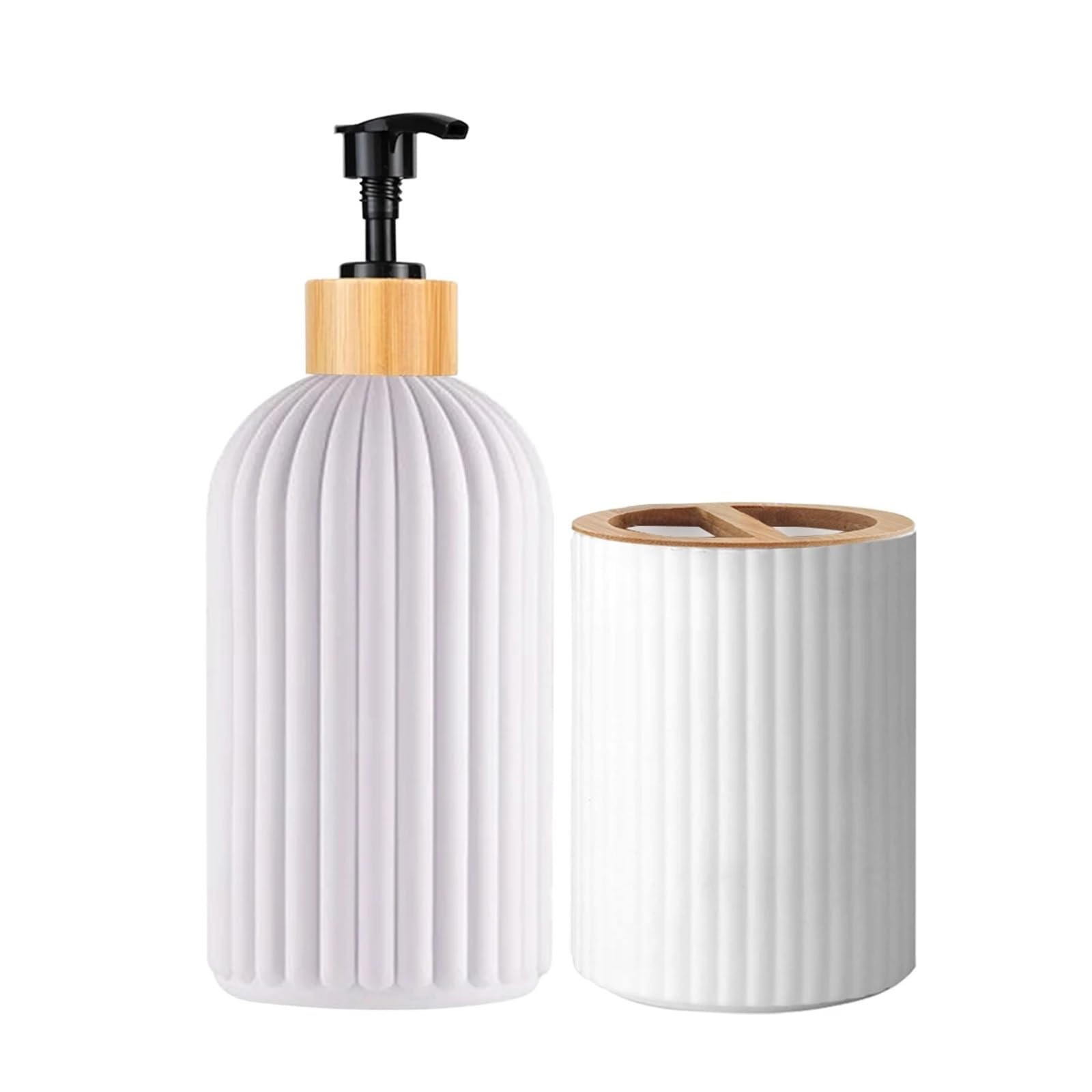 Bathroom Set Bathroom Toiletries Set Container Hand Soap Dispenser Toothbrush Holder And Cotton Ball Box Decor Apothecary Jars(Color8)