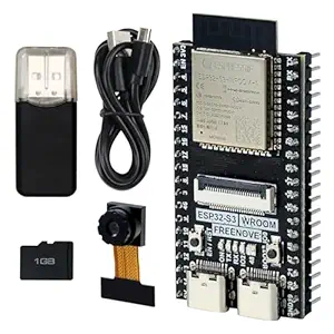 FREENOVE ESP32-S3-WROOM CAM Board, Dual-Core 32-bit 240 MHz Microcontroller, Onboard Camera Wireless, Python C Code, Example Projects Tutorial