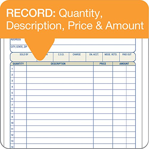 Adams Sales Order Book, 3-Part Carbonless, White/Canary/Pink, 5-9/16" X 8-7/16", 50 Sets (Tc5805) #TOP6