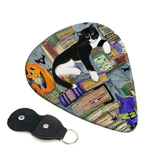 FUCVNPZ Lot de 6 médiators en celluloïd pour guitare acoustique, électrique, basse ou ukulélé Motif chat d’Halloween - Les Beatles, Paul McCartney, John Lennon, RIngo Starr, George Harrison FUCVNPZ Lot de 6 médiators en celluloïd pour guitare acoustique, électrique, basse ou ukulélé Motif chat d'Halloween