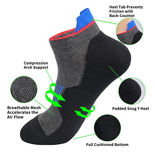 Men's Anti Stink Odor Control Padded Thick Low Cut Ankle Sneaker Running Socks3