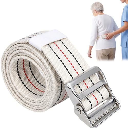 Image of Gait Belt for Seniors 63 Inch with Sturdy Metal Buckle - Adjustable Physical Therapy Strap Transfer & Walking Assist Belt Safety Belt for Elderly Disabled Caregivers, Nurses, Physical Therapists