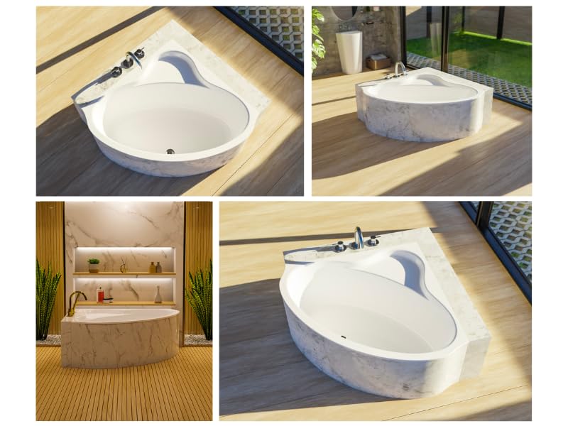 Badewanne Eckbadewanne Avita 160x75 cm rechts optional: Led-Verkleidung · · | Hochwertige Eckbadewannen für Ihr Badezimmer