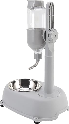 Miniatura 9 de Yosoo Health Gear Alimentador automático de agua para mascotas, cuenco dispensador de agua de pie de 16.9 fl oz, desmontable ajustable, juego de