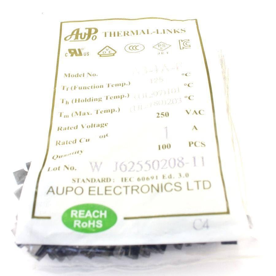 100 Pcs Thermal Fuse TF Cutoff 125 Degree 250V 1A A3-1A-F