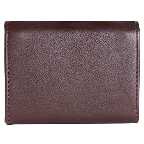 Image of Brooklyn Bridge Genuine Leather Card Holder Wallet for Men Nappa Brown - Slim RFID Protected Wallet, Stylish Leather Credit & Debit Card Holder for Travel