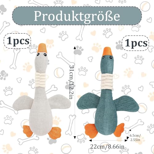 JazRvr 2 Stück Hundespielzeug Unzerstörbar, Welpenspielzeug, Hundespielzeug, Anti Stress Ente Für Hunde, Speziell Für Hunde Konzipiert Und Für Alle Arten Von Hunden Geeignet
