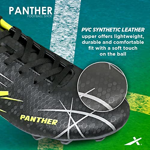 Image of Vector X Mens Panther-2.0 Black-Green-Silver Football Shoes - 8 UK ()