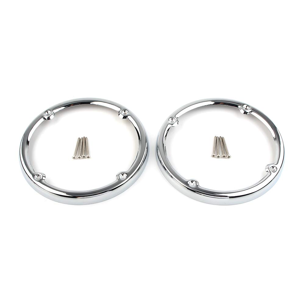 Bacar Motorcycle Speaker Trim Speaker Cover Trim for Harley Electra Glide Ultra Limited Tri Glide 2014-2019