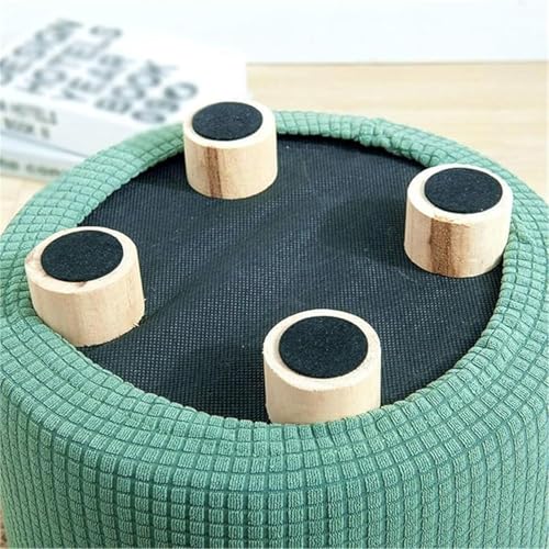 Miniatura 6 de Funda Elástica Para Puff Redondo Y Cuadrado - Funda Otomana De Jacquard Lavable Y Extraíble - Cubierta Protectora Suave Con Base Antideslizante Para Reposapiés, Taburete O Sofá O,40x40cm