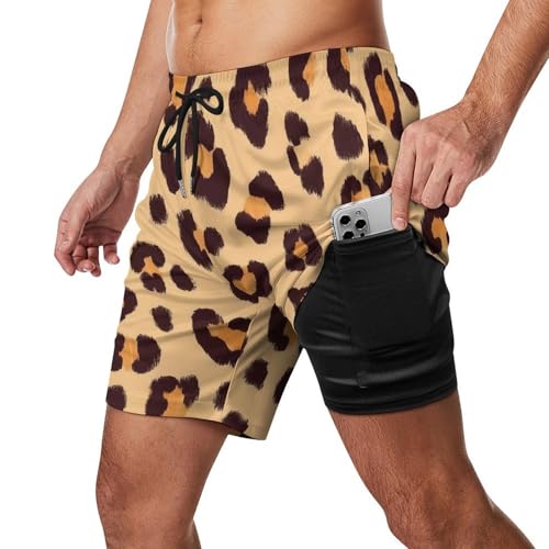 Casual Swimming Trunks Quick Dry Beach Shorts with Elastic Waist and Pockets2