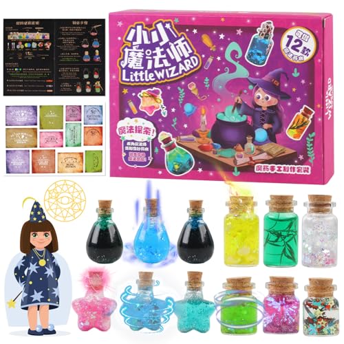 Maxmoc 29 Stück Zaubertrank Set Kinder, Kreative Geschenk für Kinder,Zauberer Spielzeug ab 6 7 8 9 10 Jahre Mädchen, Fee Zaubertrank Flasche, DIY Kreative Witchcraft Kit für Mädchen Jungen