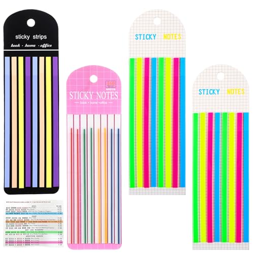 Bremorou 4Pcs Mahjong Line Highlighter Stickers