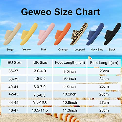 Geweo Donna Uomo Ciabatte Nuvole Pantofole a Cuscino Estiva Doccia Sandali Super Morbidi Pantofole Antiscivolo Spiaggia Piscina Slide Scarpe da casa Infradito da spiaggia, Unisex 36-47 EU - Image 6