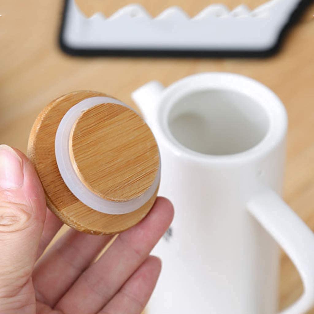 Set dispenser per olio e aceto in ceramica, bottiglia bianca per olio d'oliva, aceto con salsa di soia, oliera da cucina, aceto, contenitore moderno per olio e aceto, per cucinare e mangiare