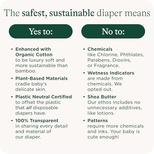 Healthybaby Our Diapers | Ewg Verified Safe & Plant-Based Diapers | Absorbent For Leak Protection | Soft Organic Cotton Shell thumb #3