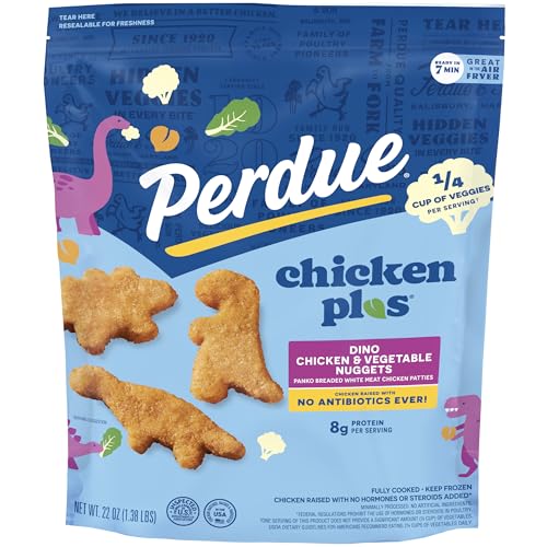 PERDUE® CHICKEN PLUS® Plant-Based Chicken Breast Vegetable Dino Nuggets, 22 oz