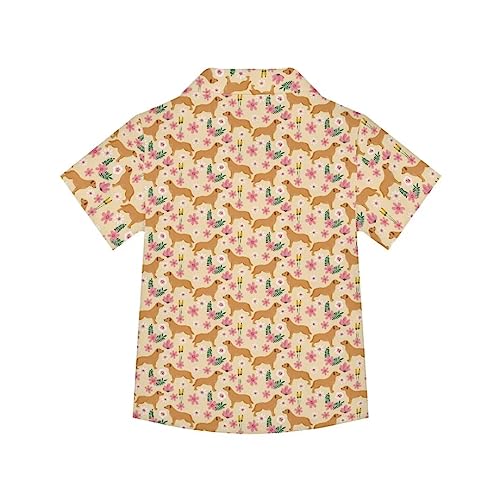 Hawapod Short Sleeves Kid Hawaiian Shirt Cartoon Button Down Lightweight Quick Dry Boy Hawaiian Shirt2