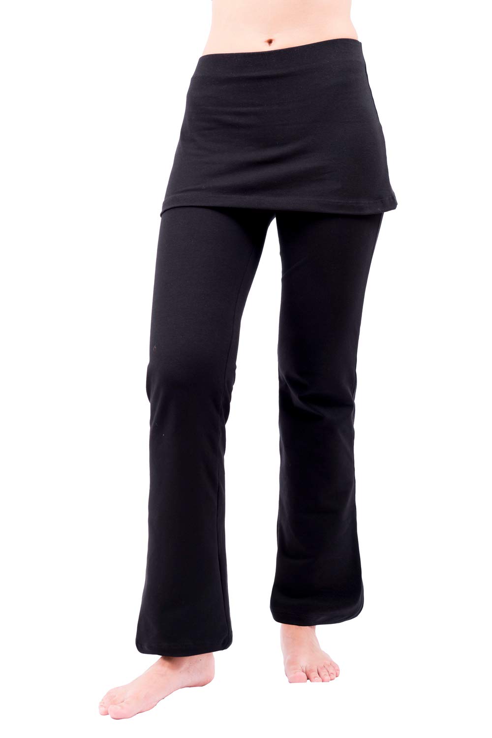 NirlonWomen's Skirted Leggings High Waisted Yoga Pants Gathered Skirt