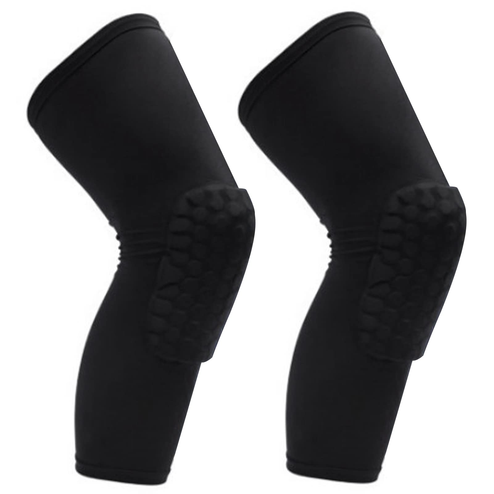 GOTOTOP Knee Support, 2PCS Soft Comfortable Anti Collision Compression Knee Sleeve, Design, for Basketball Tennis Running (L For 175?185CM Height)