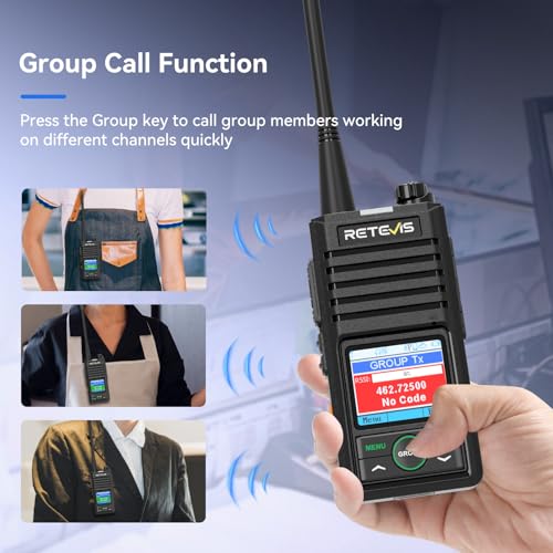 Image of Retevis RB58 LMR Bluetooth Walkie Talkies with Wireless Earpiece, 4 Pack
