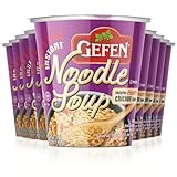 Gefen Instant Noodle Soup, Hearty Chicken Flavoured Soup Cup 65g (Pack of 12)