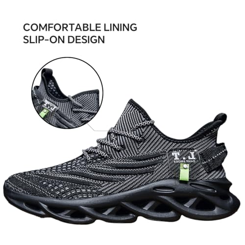 Mens Running Shoes Tennis Sneakers Walking Gym Sports Slip on Work Non Slip Athletic Workout Casual Lightweight Breathable Fashion4
