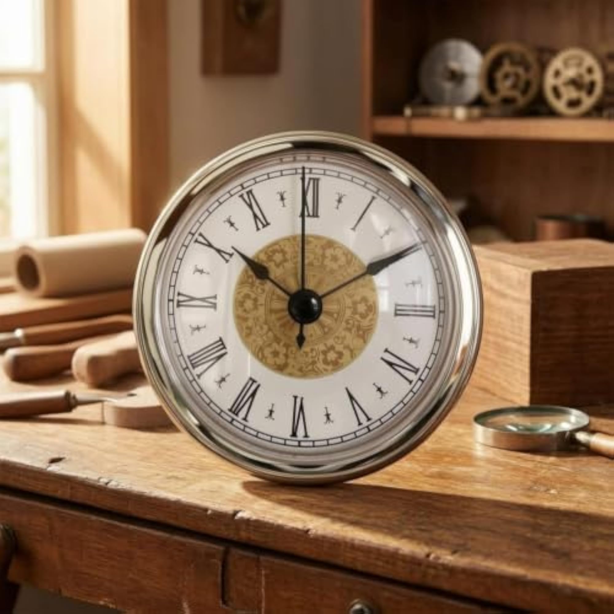 Quartz Clock Mechanism Insert, Removable Back Cover