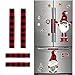 Set Décorations Porte Réfrigérateur Noël Inclure 4 Pièces Couvertures Lave-Vaisselle Noël et 23 Pcs Aimants Gnome Noël, Set Couvre-Poignées Réfrigérateur Noël pour Porte en Métal, Armoires