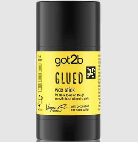 GOT2B Kleber Wax Stick (1x 50 g), Haarwax für Sleek-Looks on the go ganz ohne Crunch, Haarwachs kreiert langanhaltende, super starke Styles für bis zu 24h GOT2B Kleber Wax Stick (1x 50 g), Haarwax für Sleek-Looks on the go ganz ohne Crunch, Haarwachs kreiert langanhaltende, super starke Styles für bis zu 24h