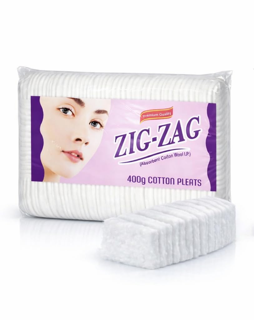 Zig Zag Cotton for Beauty & Toner Application, Makeup Remover, Surgeries - (400 Gms)-image-5