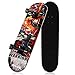 Lihgfw Vier-Rad-Skateboard, Skateboard for Kinder und Jugendliche, Beruf Maple Longboard Flash-PU-Rad, Doppel-verworfenen Entwurf, kühle gedruckte Muster