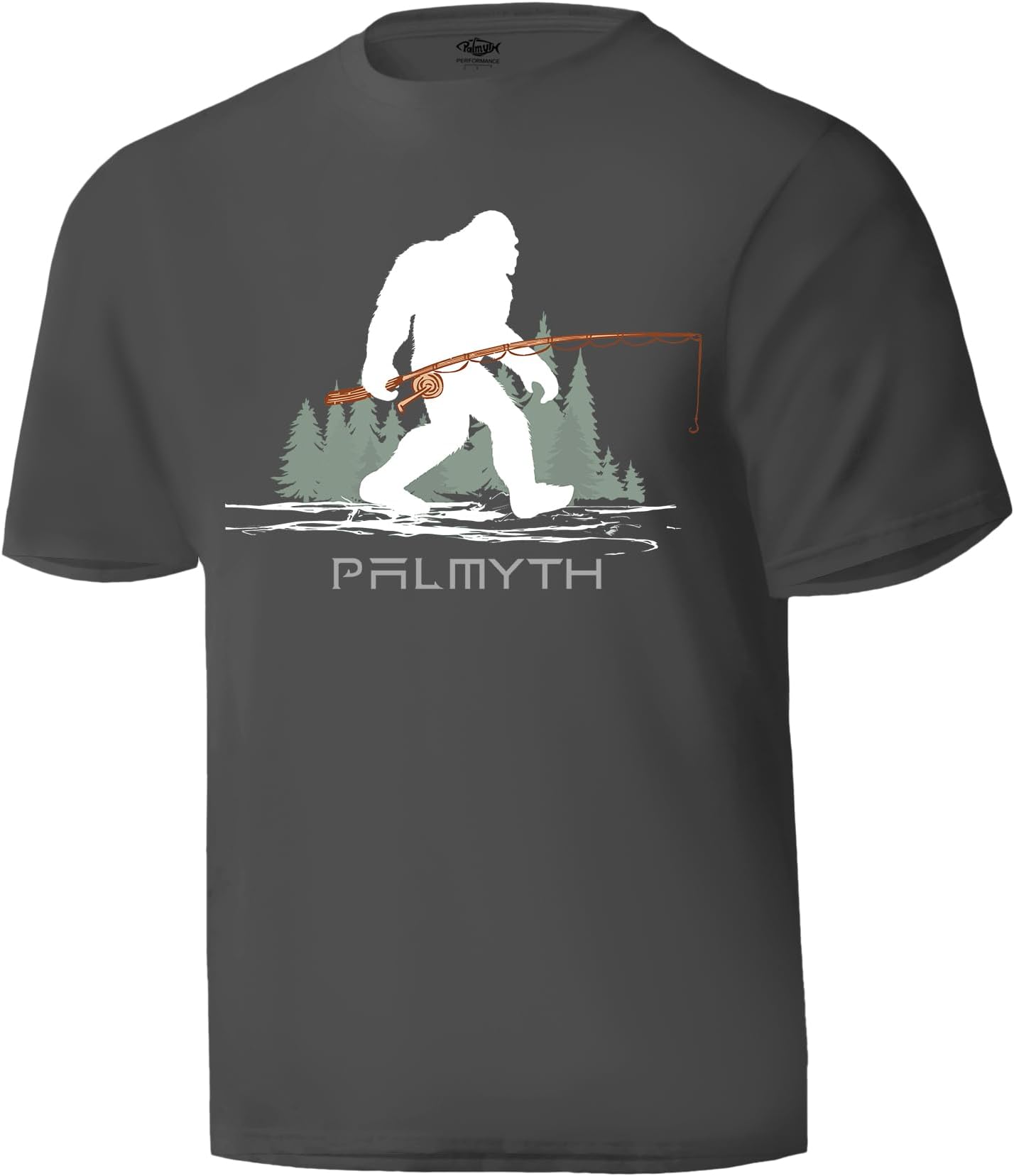 PalmythFishing Shirts for Men Short Sleeve T-Shirt Sun Protection UPF 50+ Tee