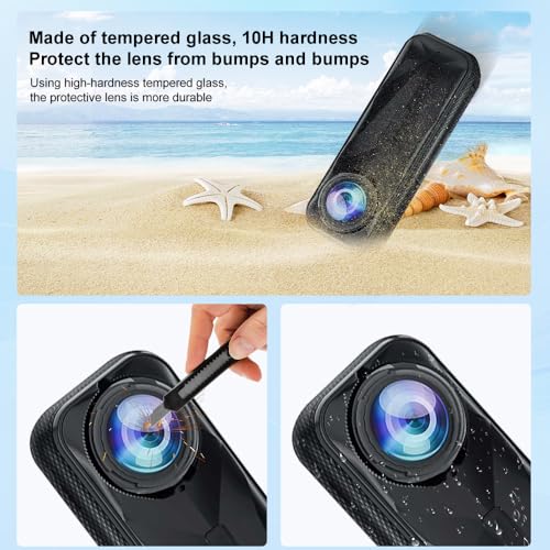 Protector Rotativo Premium para Lente de Insta360 X5 | Cristal Templado 9H, Recubrimiento Antirreflejo, Antiempañante y Resistente a Rayaduras miniatura 4