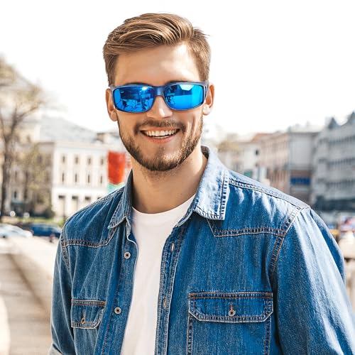 Image of URUMQI Polarized Sunglasses Fit Over Glasses for Men Women, Wraparound Sun Glasses UV400 Protection for Driving Fishing