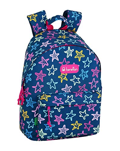 Safta 642017819 Mochila Grande con Funda Ordenador Benetton  Stars
