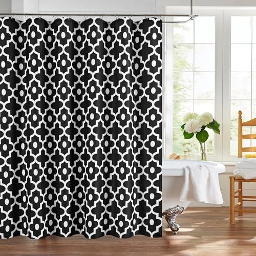 Biscaynebay Textured Fabric Shower Curtains for Bathroom 72