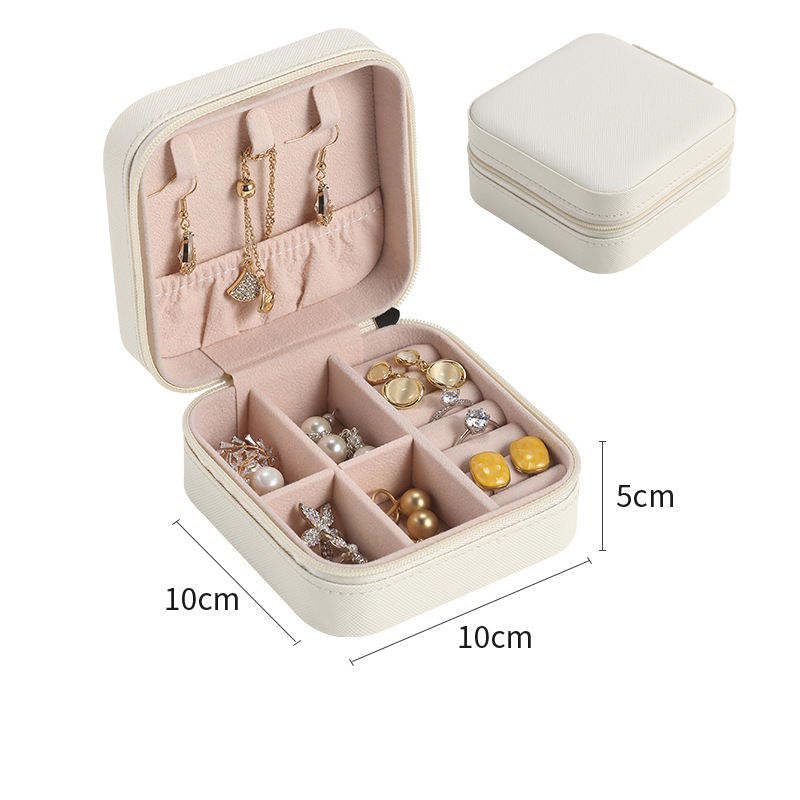 Image of PRIMIT Personalized Jewelry Box with Name & Birth Flower - Custom Travel Jewelry Organizer Case - Bridesmaid, Birthday, Christmas Gift for Women & Girls (Heart Ballet)