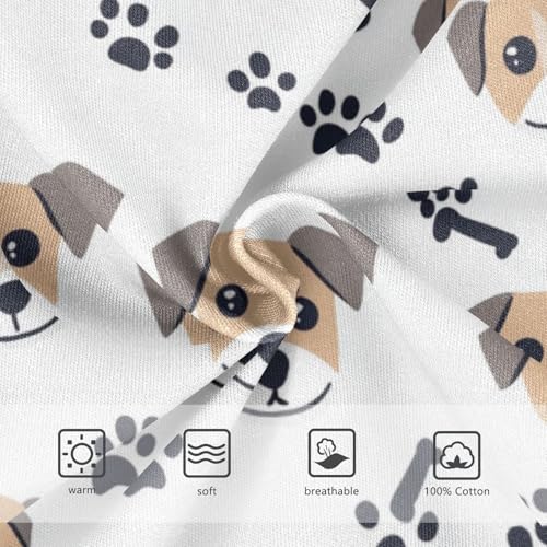Wusikd Cute Dog Faces Boys' Underwear Cotton Paw Prints Boys Briefs Soft Toddler Underwear 2T3