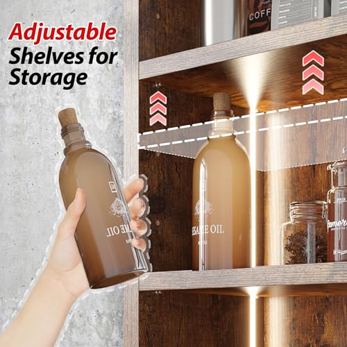 Reibii RBFS95BR01 37 Inch Floating Shelves For Wall With Led Wall Shelves For Kitchen Storage Industrial Pipe Shelving thumb #5