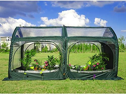 Explore the Top Greenhouses for Cold Climates You Didn't Know About 4 porayhut Pop Up Greenhouse Cover Flower House Mini Gardening Plant Flower Sunshine Room Room,Backyard PVC Greenhouse Cover for Cold Frost Protector Gardening Plants (Tunnel Grennhouse)