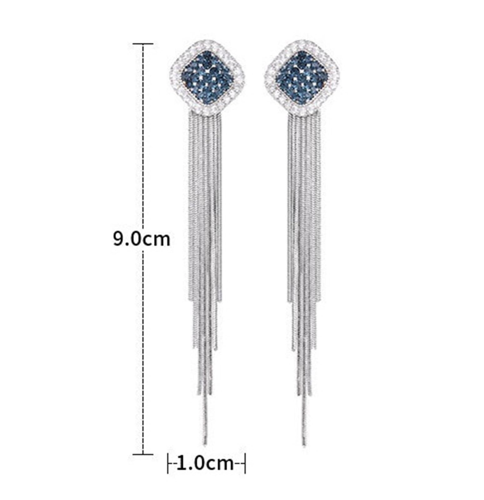 JINSHENGXIN Geometric Tassel Earrings Earrings Hong Kong Style Earrings for Women