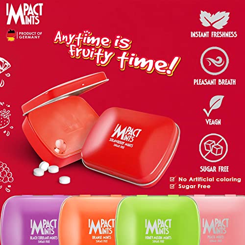 Image of Impact Products Mints Sugar Free Mints Honey Melon 14g - Pack of 12, 168 g