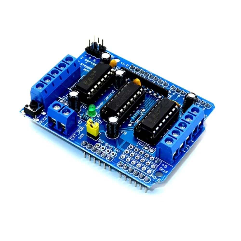 MaisonUp | Microcontroller-Compatible L293D Motor Driver and Servo Shield: 4-Channel High-Voltage, Dual Stepper & DC Motor Controller for Robotics and Automation Project (B0CJYFKJ71) Amazon Price History, Amazon Price Tracker
