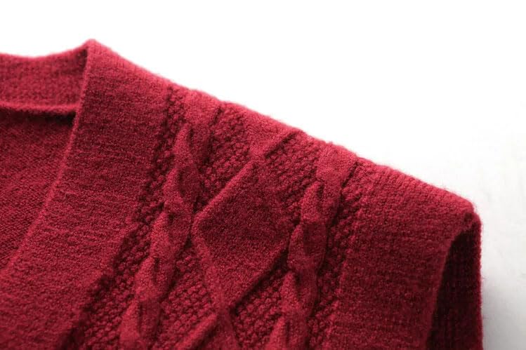 Men's Business Casual Knitted Sleeveless Sweater Vest Loose Pullover Warm Knitted Sweater Vest3