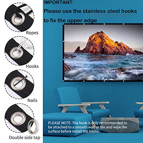 image for NEPLUTO Projectior Screen 120 inch, Real-Anti-Crease 120in 16:9 HD Out