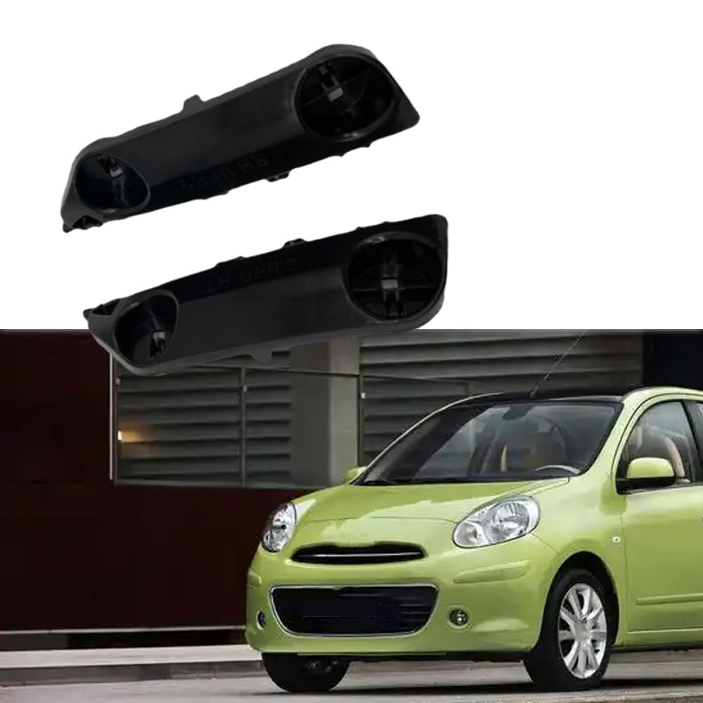 1 paio di staffe per paraurti sinistro e destro, supporto per paraurti anteriore, staffa di supporto per paraurti anteriore, compatibile con Nissan March Micra K13 2011-2015, 62225-1HA0A 62224