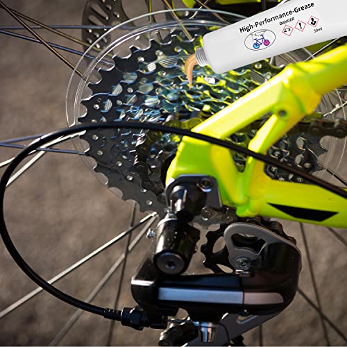 Bike Grease Bicycle Chain Lubricant – Mtb Brake Bearing Pedal Axle Lube Maintenance Waterproof High Temperature Metal Screw Rust And Corrosion Cycling Tool For Bike Derailleur Wheel Bolts Gear Motorcycle 50Ml #TOP2