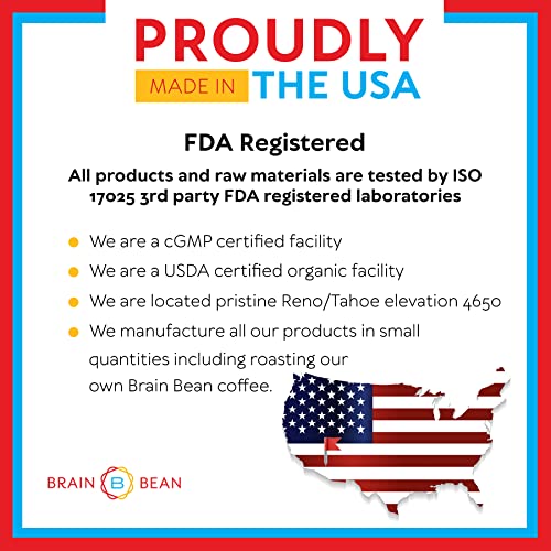 Brain Bean Brain-Immune | Advanced Formula to Support Leaky Gut, Leaky Brain, Immune System | with 10g Colostrum with Lactoferrin, 5g L-Glutamine, 4g IgY Max, and 1g Inulin | 30 Servings