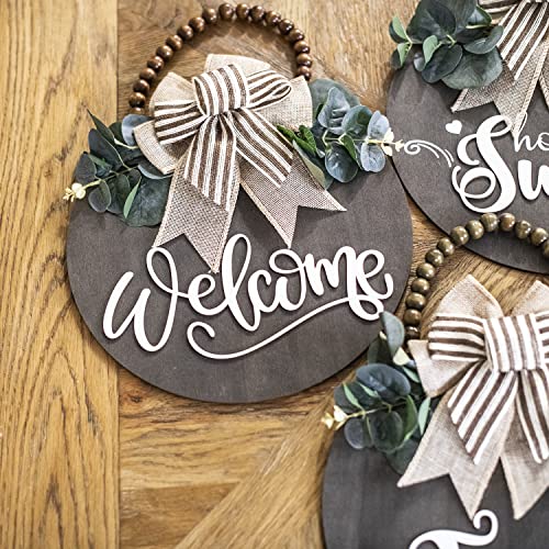 Learan Welcome Sign For Front Door Wreath Decorations thumb #1